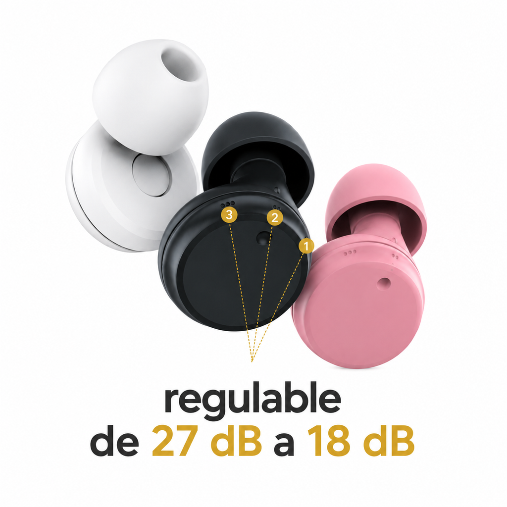 ZENNT Focus tapones earplug regulable en 3 niveles - Todo uso